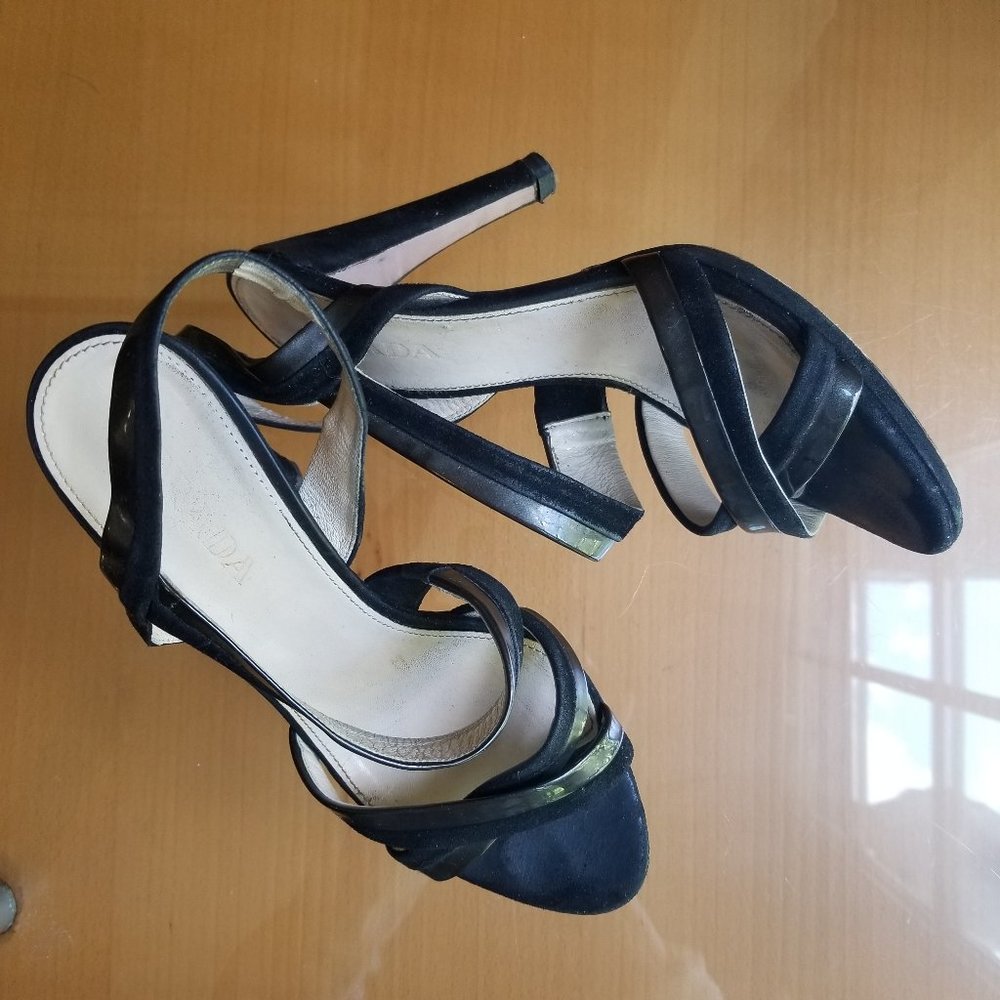 Classic Prada 5” Suede Heel